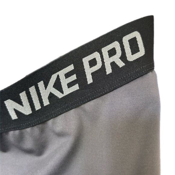 Nike Pants Women L Dri Fit Cropped Running Yoga Joggers Spandex Black Gray - Picture 9 of 12